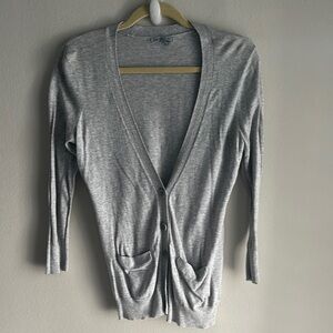 Charlotte Russe Gray Knit Cardigan Sweater